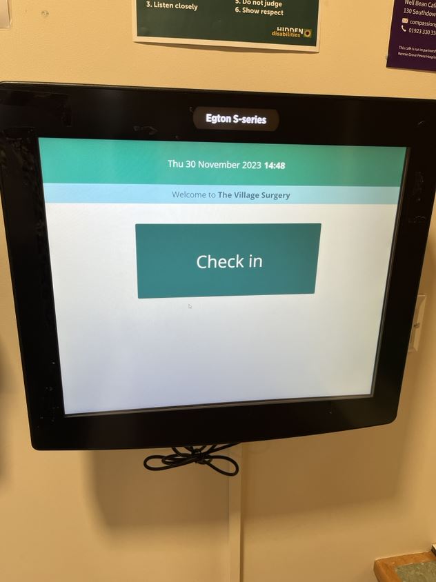 Checking in machine